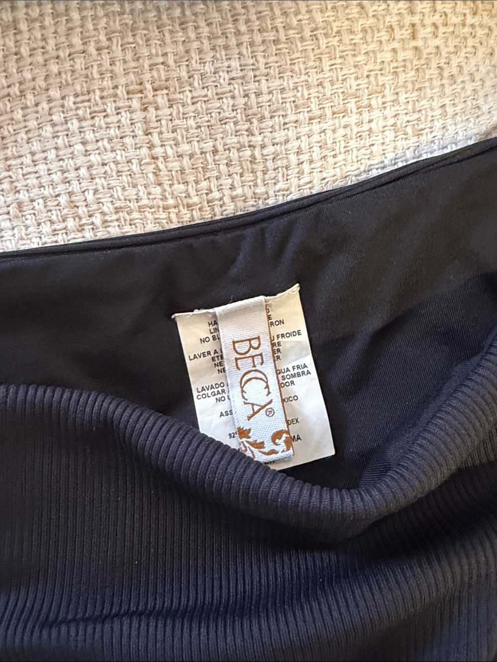 Victoria’s Secret/BECCA Gray Halter Top L Black Hipster Bottoms S Two-Piece Swim - Picture 2 of 9